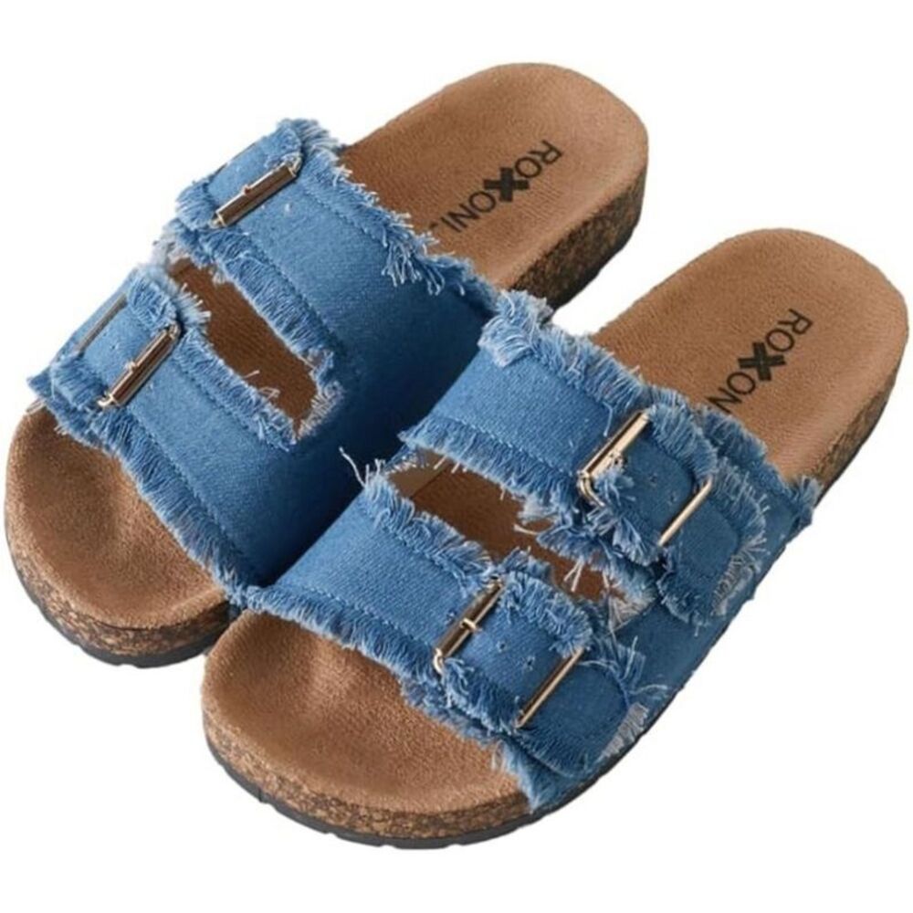Roxoni -  Women's Double Buckle Sandals with EVA Inso Blue